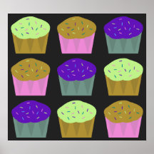 Affiches de petits gâteaux