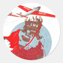 Affiches de propagande d'Union Soviétique de guerr Adhésifs Ronds