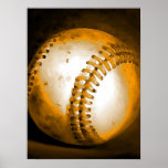 Affiches d'illustration de peinture de base-ball
