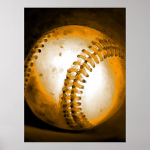 Affiches d'illustration de peinture de base-ball