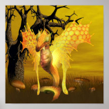 Affiches d'or de dragon