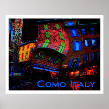 Affiches farfelues de voyage - Como Italie