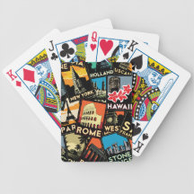 Affiches la rétro Europe vintage Asie Etats-Unis d Jeu De Cartes