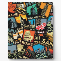 Affiches la rétro Europe vintage Asie Etats-Unis d plaques