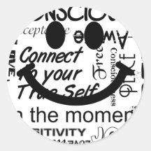 Affirmations spirituelles souriantes adhésif