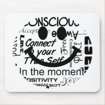 Affirmations spirituelles souriantes tapis de souris