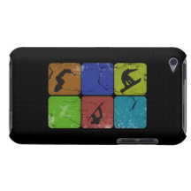 Affligé faisant du surf des neiges le cas de conta coque iPod touch Case-Mate