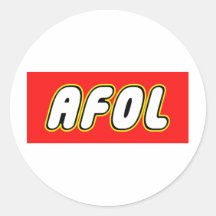AFOL, arrière - plan rouge Adhésif