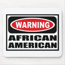 AFRO-AMÉRICAIN d'avertissement Mousepad Tapis De Souris