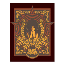 Afro de trouille de paix cartes postales