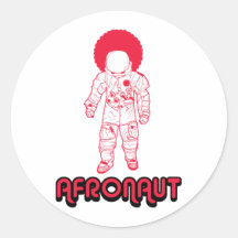Afronaut Autocollant Rond