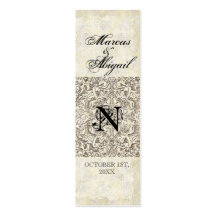 Âge d'argent de l'élégance, étiquette décorée d'un modèles de cartes de visite