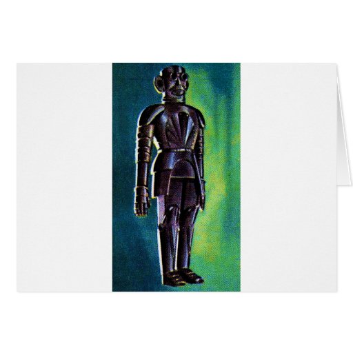 Âge d'or de robot carte de vœux