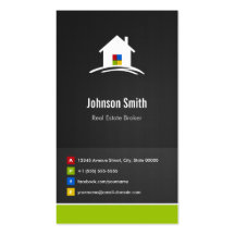 Agent immobilier - innovateur créatif de la meille cartes de visite professionnelles