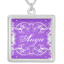 "Agie" sur le flourish pourpre tourbillonne collie