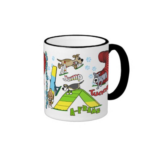 Agilité de chien de bande dessinée mugs