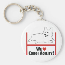Agilité de corgi porte-clefs