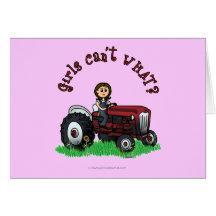 Agriculteur rouge-clair cartes de vœux