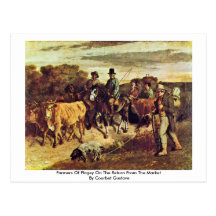 Agriculteurs de Flagey sur le retour du marché Carte Postale