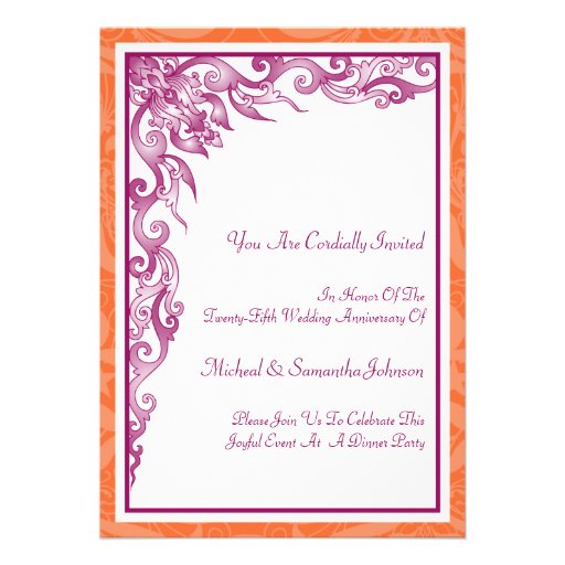 Agrume de fête d'anniversaire et invitation mauve