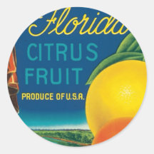 Agrumes de la Floride d'Eureka Autocollant Rond
