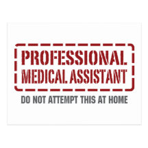 Aide médical professionnel carte postale