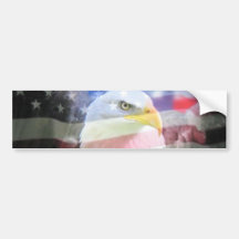 Aigle américain chauve et drapeau des Etats-Unis Adhésifs Pour Voiture