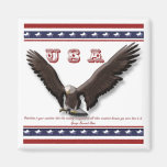 Aigle patriotique célèbre des Etats-Unis d'énoncia Magnets Pour Réfrigérateur