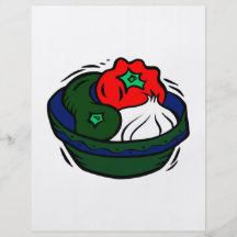ail de poivrons verts dans le graphique bleu de cu tract customisé