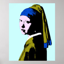 Aile du nez Warhol de boucle d'oreille de perle de Posters