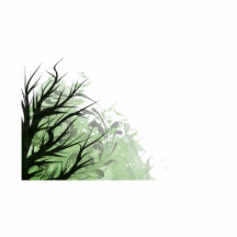 Aile gauche florale verte d'arbre photo en relief