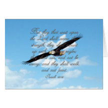Ailes comme Eagles, bible de chrétien de 40:31 d'I Cartes De Vœux