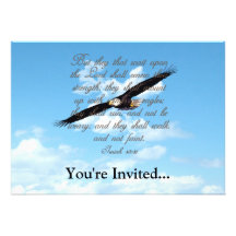 Ailes comme Eagles, bible de chrétien de 40:31 d'I Invitations