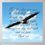 Ailes comme Eagles, bible de chrétien de 40:31 d'I Posters