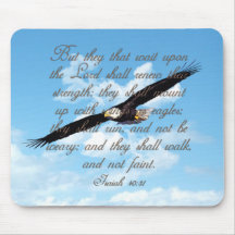 Ailes comme Eagles, bible de chrétien de 40:31 d'I Tapis De Souris