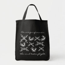 Ailes de la musique sacs de toile