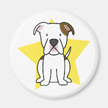 Aimant américain de bouledogue d'étoile de Kawaii