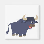 Aimant amical mignon de Taureau de bande dessinée magnets