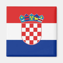 Aimant avec le drapeau de la Croatie