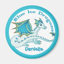 Aimant bleu de dragon de glace