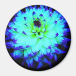 Aimant bleu de fleur