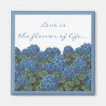 Aimant bleu d'hortensia