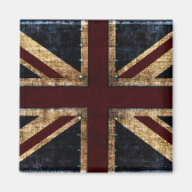 aimant BRITANNIQUE grunge de drapeau