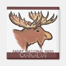 Aimant brun d'orignaux du Canada de parc national 