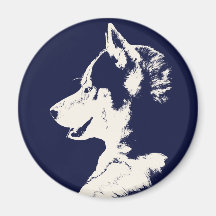 Aimant/cadeau d'Alaska de chien de traîneau d'aima