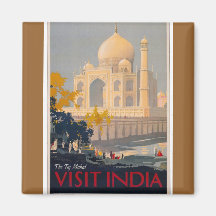 Aimant carré du Taj Mahal