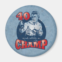 Aimant d'anniversaire de champion de boxe quaranti