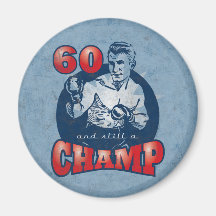 Aimant d'anniversaire de champion de boxe soixanti