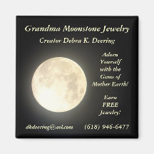 Aimant d'annonce de bijoux de pierre de la lune de