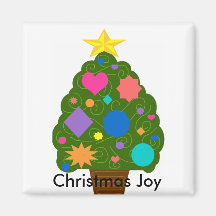Aimant d'arbre de joie de Noël